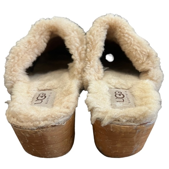 Ugg Australia Kalie Womens Brown Leather Sheepskin Clogs Sz US 9 S/N 5425 - Picture 6 of 10